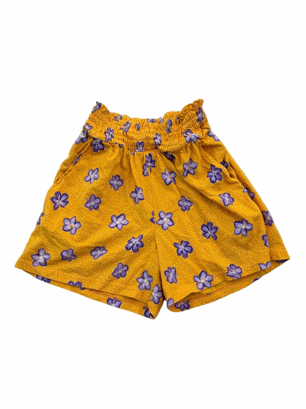 Tea Collection Size 8 Paperbag High Waist Shorts Desert Rose Gold Purple Floral
